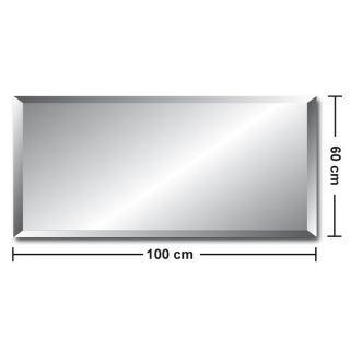 Rahmenloser Kristallspiegel Wandspiegel Badspiegel Spiegel 60x100 18mm