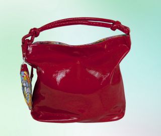 Damen Tasche Damentasche Bag Handtasche Shopper Rot Glänzend NEU