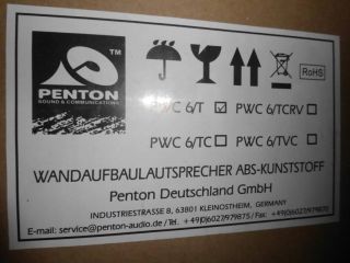 Penton PWC 6 t Wandaufbaulautsprecher/ABS Kunststoff