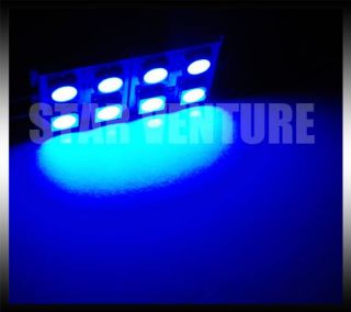 SMD LED Panel Blau +T10 adapter + Soffitte Auto Lampe