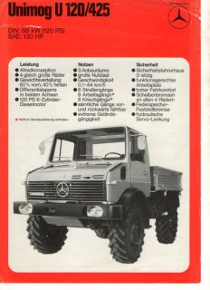 MB Unimog U120/425 DIN88KW(120PS)SAE130HP