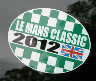 LE MANS CLASSIC 2012 WINDSCREEN stickers x2 TAG FERRARI TVR MG TRIUMPH