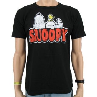 Logoshirt   Peanuts Snoopy & Woodstock T Shirt, black