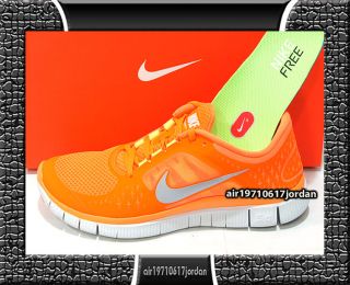 Nike Mens Free Run 3 Total Orange Silver Platinum 510642 800 US 9~11