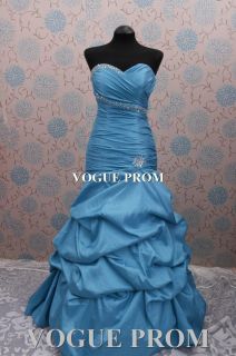 Prom dress gown evening teal blue ball size 4 6 8 10 12
