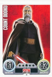 COUNT DOOKU Nr.71   Sith Karte Star Wars Force Attax