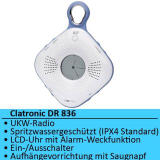 Badezimmerradio Bad Dusche Nasszelle Sauna Badezimmer UKW Radio Alarm