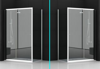 Lux Dusche Glas Duschabtrennung/Echtglas 120x80 120x90