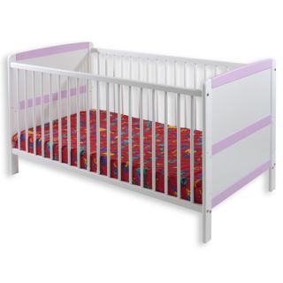 Babybett Kinderbett Beistellbett 140 x 70 weiß/rosa