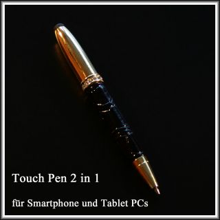 2in1 Eingabestift und Kugelschreiber Stylus Pen Schwarz # 79