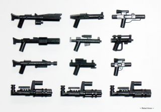 Lego Star Wars / Little Arms   Blaster Minigun Waffen Set