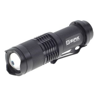 Mini size SIPIK SK68 Cree Q5 250 Lumen Convex Lens LED Flashlight