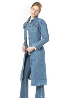 Neu US Designer Jeansmantel mit Nieten Hellblau oder Blau stonewashed