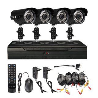SUNLUXY CCTV Überwachungssystem 4CH Video DVR Ansicht Sicherheit IR