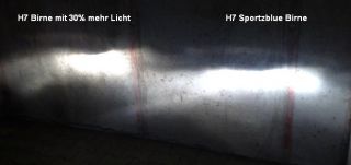 Birnen Glühbirnen Sportzblue H7 Xenon Optik 12V 80 Watt