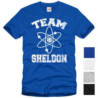 TEAM SHELDON T Shirt The Big Bang Theory Vintage Cooper Comic College