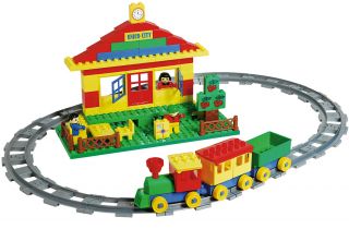 BIG Spielzeug Eisenbahn Lego Duplo Komp 93 Bausteine