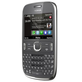 Nokia Asha 302 Smartphone mit QWERTZ Tastatur dark grey