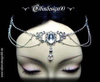 Stirnschmuck Crystal LARP circlet Tiara Arwen HdR headdress Diadem