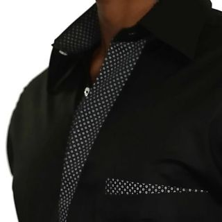 BINDER de LUXE Designer Hemd Polo Shirt Kontrast no Krawatte 10101