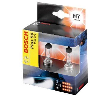 Bosch Autolampe H7 Plus +50 Plus Extralife 12V/55W Doppelbox 
