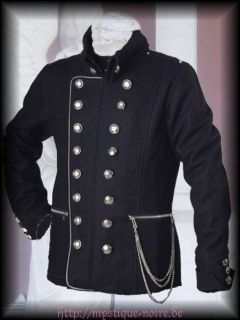 Steampunk Jacke Byron Viktorianisch Military Uniform Gothic schwarz S