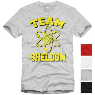 TEAM SHELDON The Big Bang Theory Vintage T Shirt Cooper Comic TV Serie