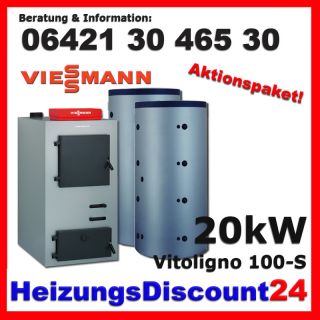 VIESSMANN VITOLIGNO 100 S HOLZVERGASER, AKTIONSPAKET MIT 2x500L