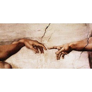 Poster / Kunstdruck 100x50 CREATION OF ADAM   Hände Michelangelo