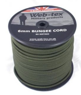 WEB TEX 60 metres 6MM Thick Bungee Shock Cord For Camping/Bushcraft
