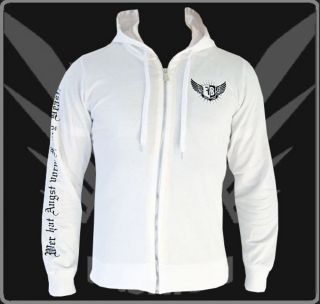 Weiße Clubwear Jacke von der trend Marke FancyBeast FB119 FlügelLogo