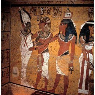 Kunstreproduktion Ägyptische Malerei Tut anch Amun und Osiris