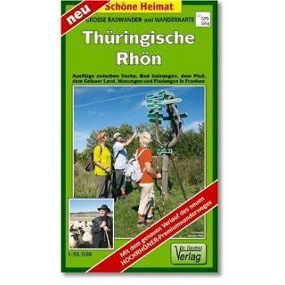 Thüringische Rhön 1  35 000. Radwander  und Wanderkarte 