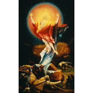 Kunstdruck (50 x 77, Grünewald) von Auferstehung Christi   rechter