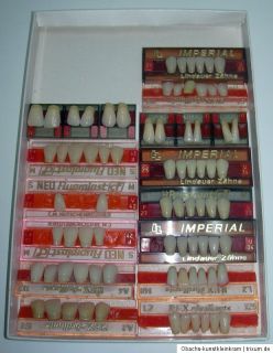 CM Hutschenreuther Musterzähne Garnitur Dental Zähne Porzellan Zahn