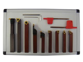 PAULIMOT Drehstahl Set mit Wendeplatten 9 teilig 10 mm Drehmeißel