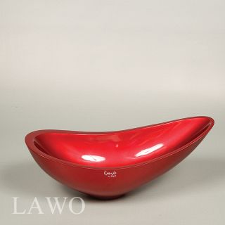 LAWO Lack Design Schale 130 Rot Modern Dekoschale Designer Deco
