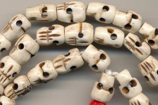 Mala Skull Knochen Totenkopf Gebetskette Halskette 140