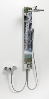 Dusar Multifunktions Glaspaneel / Duschpaneel 150 Wasserfall