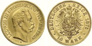 B151 J.213 Hessen 10 Mark 1875 Ludwig III. 1848 1877