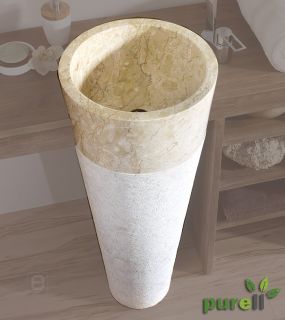 NEU* Edle Badezimmer Waschtisch Säule Becken aus Marmor