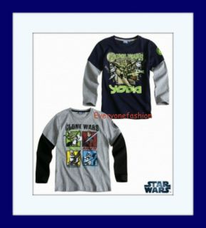 Yoda Clon Wars Neu Longshirt 116 128 146 152 Darth Vader Aniken