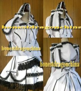 Gothic Lolita Cosplay Kleid weiß Maßanfertigung B6