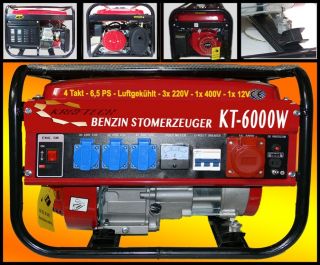 Stromgenerator KT 6000W Stromerzeuger, Notstromaggregat, Aggregat
