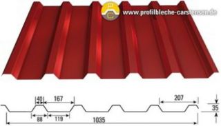 Profilbleche Trapezbleche Trapezblech BC 35/207 Dunkelgrau 7024 0,75