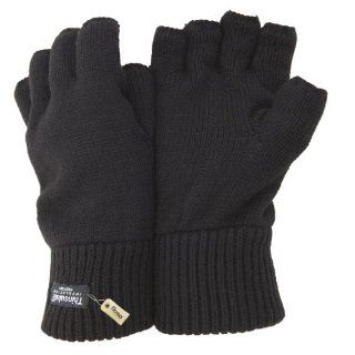 FLOSO® fingerlose, mit Thinsulate gefütterte Herrenhandschuhe (3M