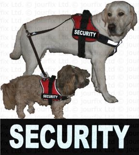 SECURITY 1x Logo klein weiß für Julius K9® Hundegeschirr Geschirr