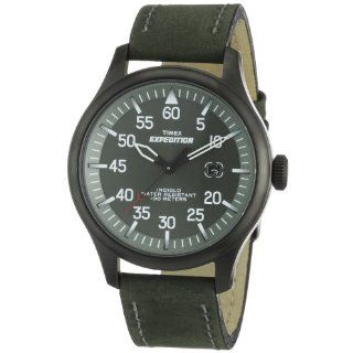 Timex Herren Armbanduhr XL Vintage Military Field Analog Leder T49877