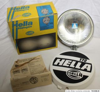 Hella Halogen 170 * Fernscheinwerfer mit Halterung + Abdeckung * 1F6