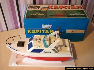236) ELEKTRO POLIZEI Schiff Boot DDR Spielzeug ORIGINAL Unbenutzt von